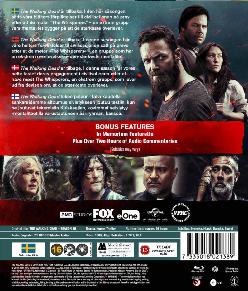 The Walking Dead The Complete Tenth Season Blu Ray Boxes and TV